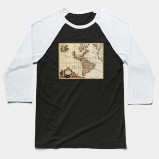 Antique Map of the Americas by Johannes De Ram Baseball T-Shirt